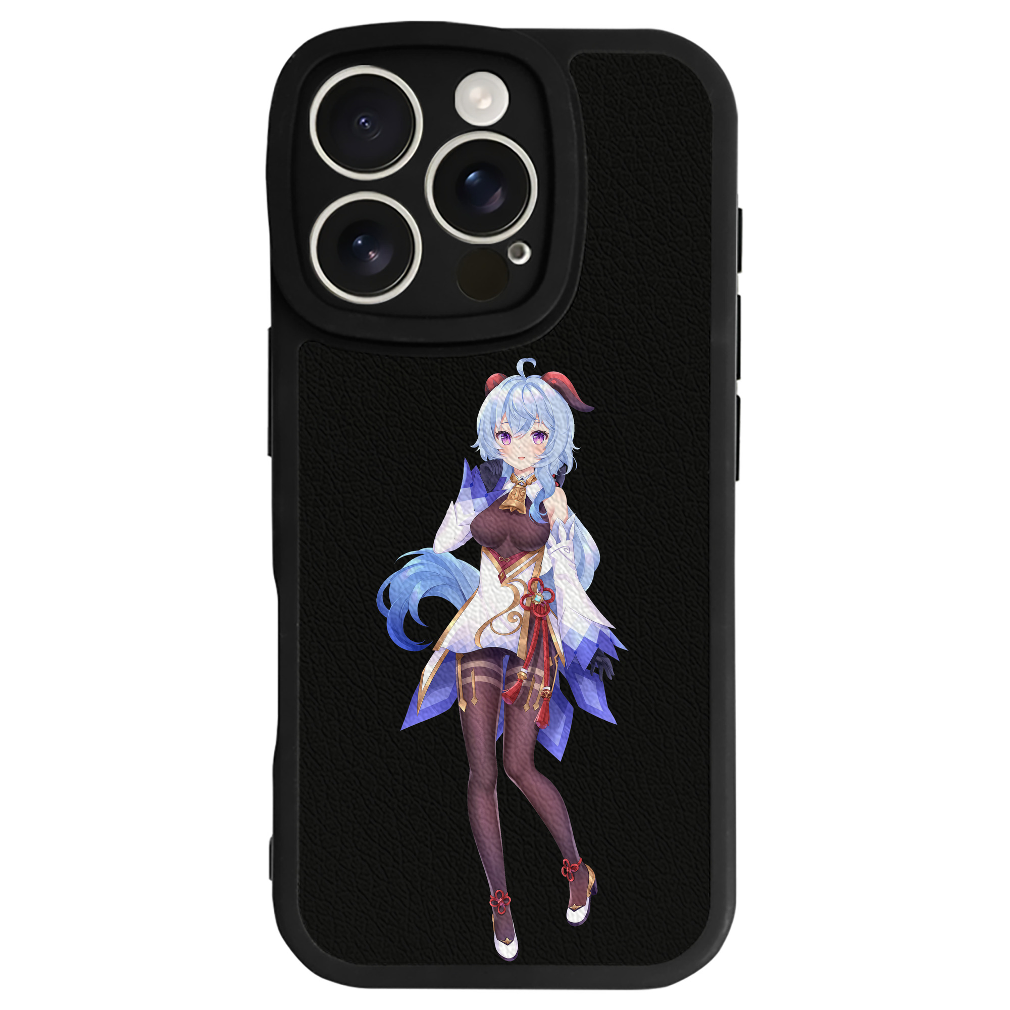 げんし神 甘雨 かんう genshin Ganyu 【iPhone 16シリーズ対応】シリコンスマホケース（レザー調） 材質：シリコン